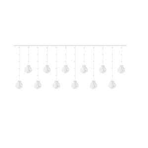 IsoTrade 2,6 m ghirlandă luminoasă de tip draperie cu 108 LED-uri albe calde în globuri rotunde - Nonbrand Ghirlande luminoase