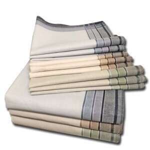 12 Pack Jemidi Cotton Handkerchiefs, Multicolored, 40 x 40 cm - Jemidi