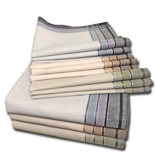 12 darabos Jemidi pamut zsebkendő készlet, többszínű, 40 x 40 cm