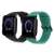 2 pack replacement watch bands for Huami Amazfit Bip U and Bip U Pro smartwatches, black and green silicone bands, Kwmobile