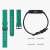 2 pack replacement watch bands for Huami Amazfit Bip U and Bip U Pro smartwatches, black and green silicone bands, Kwmobile, with metal pins