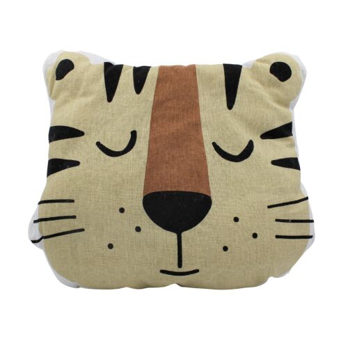 Tiger Tierkissen 35x40 cm, süßes Tigergesicht Dekokissen