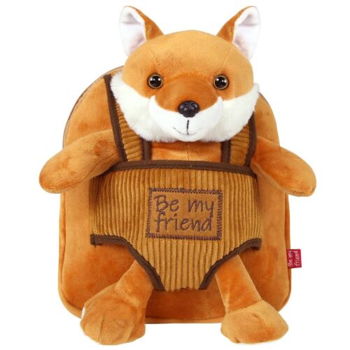 Perletti 'Be my friend' Fuchs Plüschrucksack, 21cm, braun, Vorderansicht