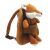 Perletti Fuchs Plüschrucksack, 21cm, braun, Seitenansicht