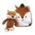 Perletti Fuchs Plüschrucksack und Spielzeug Set, 21cm, braun