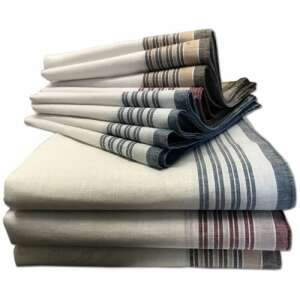 12 pack Jemidi cotton handkerchiefs, 40 x 40 cm, multi-colored - Jemidi