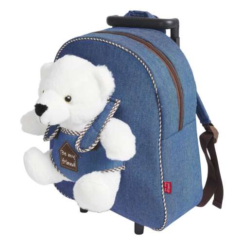 Backpack Trolley with Removable Plush Polar Bear