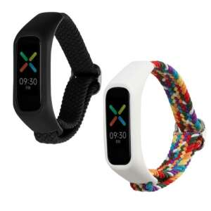 Ersatz-Armbänder für OPPO Band Sport, schwarzes und mehrfarbiges Nylonband, 2er-Pack - Smartes Uhrenarmband