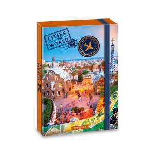 Cities of the World Barcelona füzetbox, A5-ös méret, a Park Güell képpel - Füzetbox