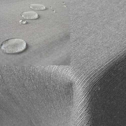 Jemidi tablecloth in grey, linen look, water-repellent, 110 x 140 cm
