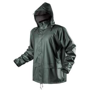 NEO green waterproof work jacket with hood, size M/50 - Raincoat