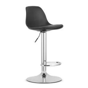 Artool Hoga swivel bar stool, black eco-leather seat, chrome base - Kitchen Furniture