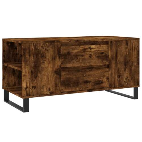 Füstös tölgy színű dohányzóasztal tárolóval, 102x44.5x50 cm - Dohányzóasztal