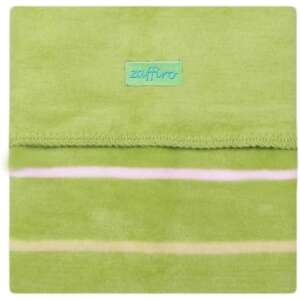 Pătură pentru bebeluși Womar Zaffiro cu dungi verzi, 75x100 cm - Paturici bebe