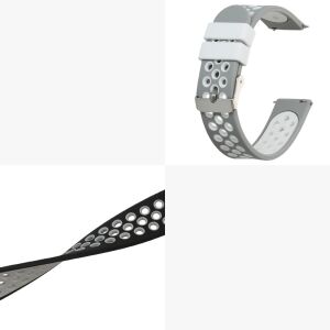 Kwmobile Curea Smartwatch Willful - Curea de schimb din silicon gri și negru - Curea ceas inteligent