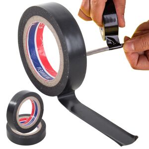 Black PVC Electrical Tape Roll with Application Demo - Adhesive Tape