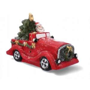 karácsonyi dekoráció, kerámia, Mikulás autó, 30 cm, kerámia, Mikulás autó, 30 cm 76560670 