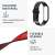 Silicone replacement band for Xiaomi Mi Smart Band 6, Mi Band 6, and Band 5, black with red accents