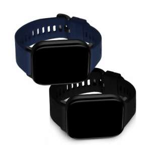 Xiaomi Amazfit GTS 2 Mini Черни и сини силиконови резервни каишки - Каишка за умен часовник