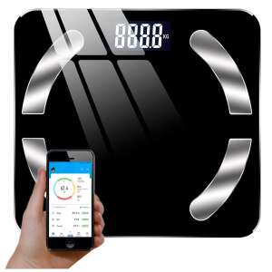 Analitikus bluetooth fürdőszoba mérleg 180kg üveg