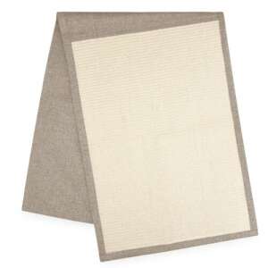 Brown sisal cat scratching mat with beige fabric border, 60x45 cm - Pet Care