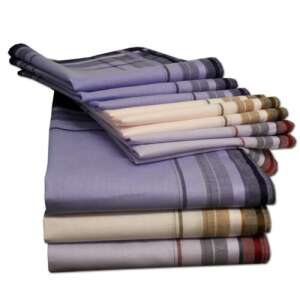 12 pack of Jemidi cotton handkerchiefs, assorted colors, 40 x 40 cm - Jemidi