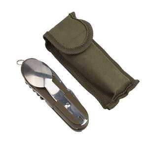 IdeallStore® Multifunktionsmesser, Special Outdoor, Edelstahl, 7 Funktionen, khaki, 16 cm, mit Abdeckung - Multifunktionale Werkzeuge