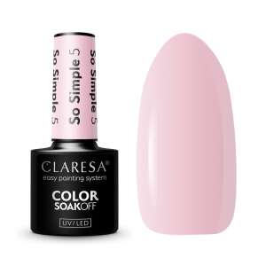 Claresa So Simple 5 Gel Polish, hellrosa Farbe, 5g Flasche - Gel-Lack