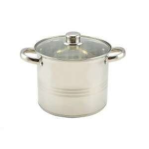  rozsdamentes acél fazék üvegfedővel, 9 literes űrtartalommal - Fazék