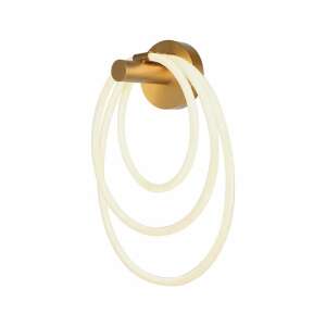 V-TAC LED Designer Fali Lámpa, Arany, 3 gyűrű, meleg fehér - Fali lámpa