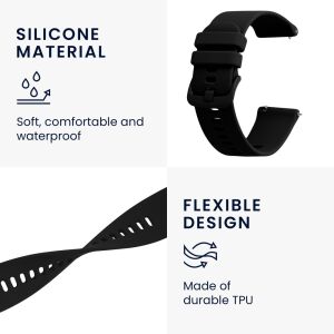 Blackview X1 Black Silicone Band Features: Soft, Waterproof, Flexible - Kwmobile Smart watch strap
