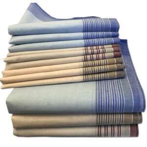 12 pack of Jemidi belly band handkerchiefs, 40 x 40 cm, multi-colored, cotton - Jemidi