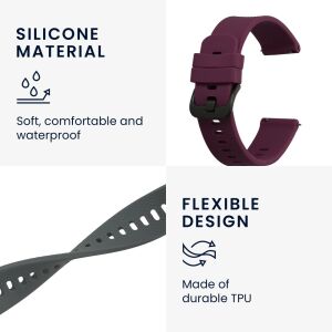 Kwmobile Willful Smartwatch Band - Silicone Material, Waterproof, Flexible Design - Smart watch strap