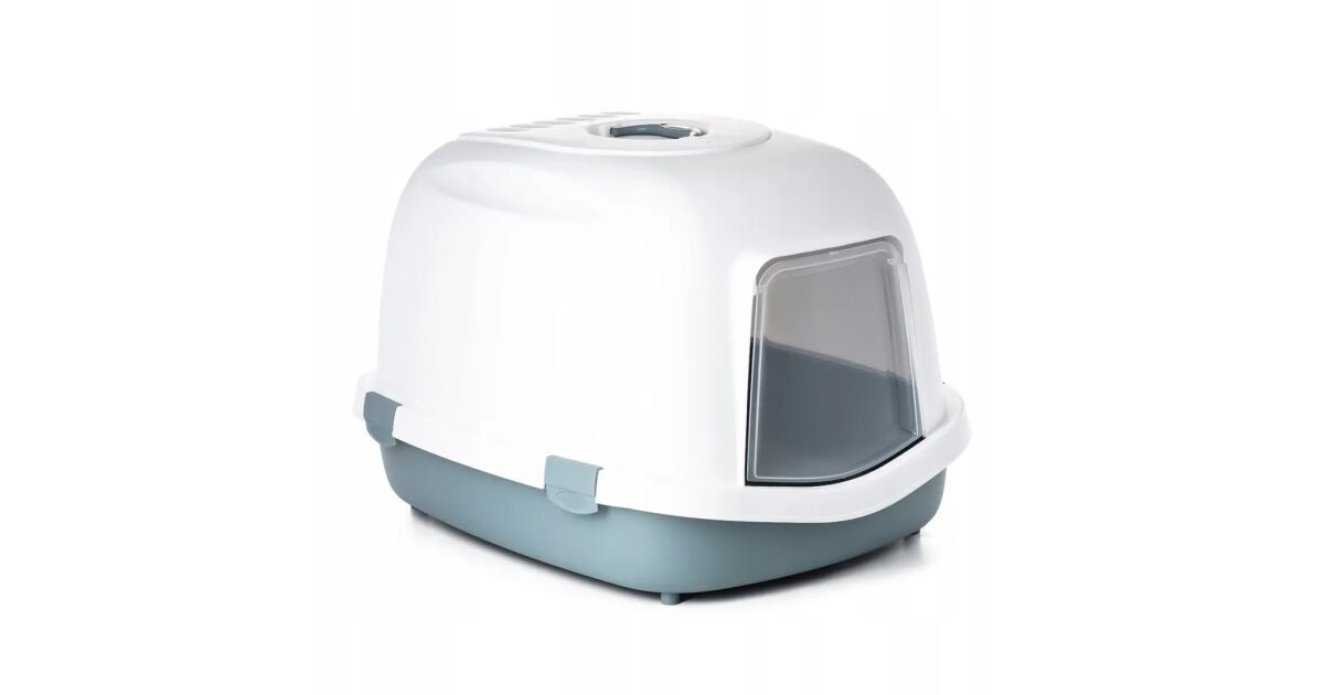 STEFANPLAST SUPER QUEEN 55x71x46,5cm extra nagy porkék fedeles cica WC filterrel 76567442