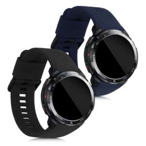 Set mit 2 Armbändern für Honor Watch GS Pro, Silikon, schwarz/blau, 53585.01