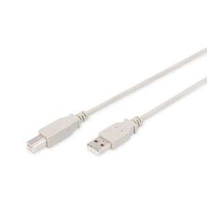 Kabel Assmann USB 2.0 A-B, beżowy, 1,8m - Kabel USB