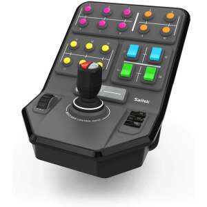 Logitech G Saitek FARM Simulator Panel boczny do ciężkiego sprzętu, czarny, z przyciskami i joystickiem - Joystick