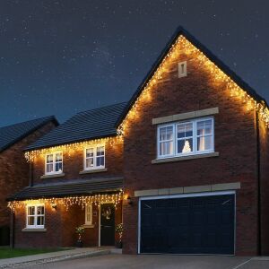 Flippy karácsonyi jégcsap fényfüzér házon, kültéri karácsonyi dekorációk - Flippy