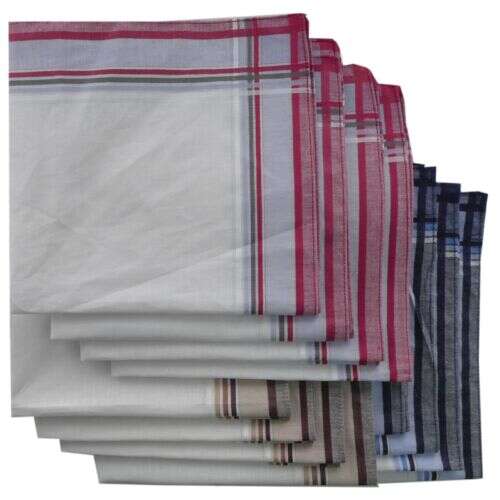 12 pack of Jemidi cotton handkerchiefs, assorted colors, 40 x 40 cm