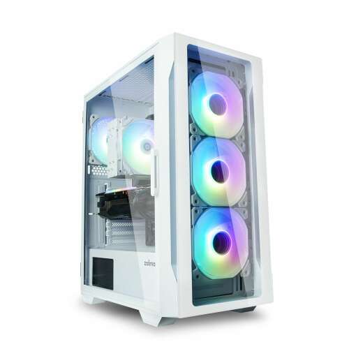Компютърна кутия Zalman I3 Neo TG White с ARGB вентилатори