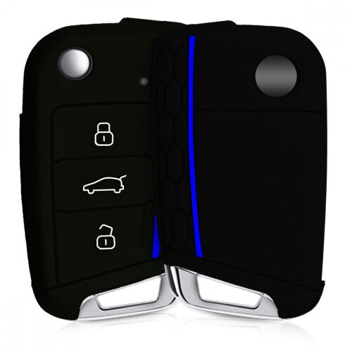 VW 3-Button Silicone Key Cover, Black, 46967.04 131463137