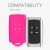 Renault 4-Button Smart Key Case - Kwmobile, Pink Silicone, 48035.77 131485744