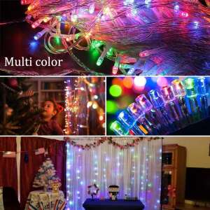 Luminițe LED cu perdea Yoto, 2m x 2m, 240 LED, multicolore, colaj - Flippy Ghirlande luminoase