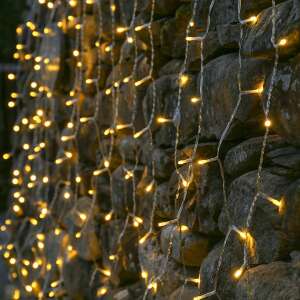 Flippy Deluxe Cortina luminoasă LED de Crăciun, alb cald, decorațiune exterioară - Flippy Ghirlande luminoase