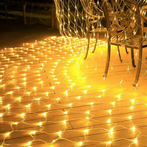 Luminițe de Crăciun Yoto, plasă, 3m x 1m, 160 LED, alb cald, decor exterior