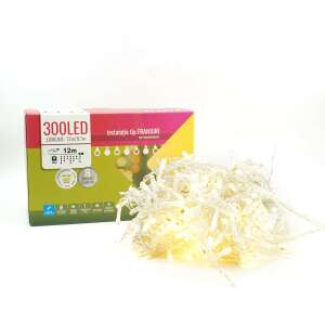 Luminițe de gheață de Crăciun Yoto, 300 LED, 12m, tip franjuri, alb cald - Flippy Ghirlande luminoase