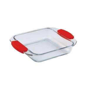 Bergner jenai heatproof glass bowl with silicone lid, 1.8 L, square