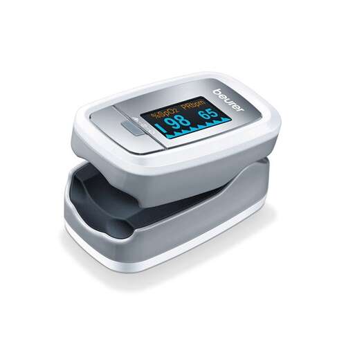 Oximetru de puls Beurer PO 30, oximetru de puls pentru deget pentru măsurarea saturației oxigenului din sânge și a frecvenței cardiace