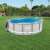 Bestway napelemes medence takaró, 462 cm, medencére helyezve