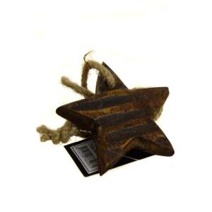 Wooden star ornament with twine, 6 cm - Nonbrand Christmas Decoration